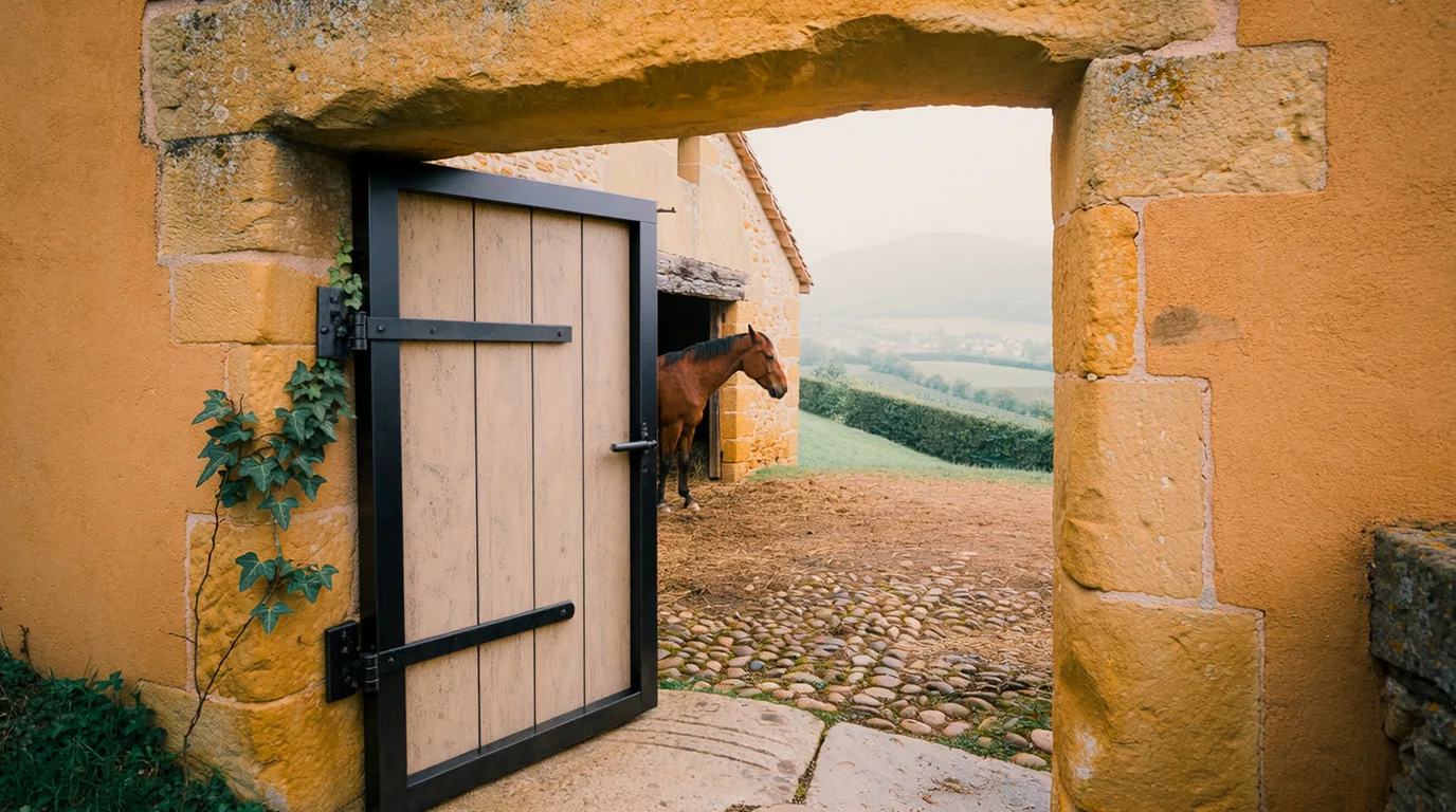 Entrée, Haras d'Aubigny, centre équestre à Chalain-le-Comtal
